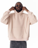 Puff Hood Oversized Beige Hoodie (16)