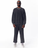 Washed Gray Oversized Tracksuit For Men (20)