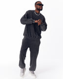Washed Gray Oversized Tracksuit For Men (26)