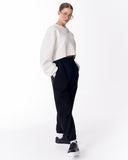 Women's Oversized Crop Sweatshirt White (7)