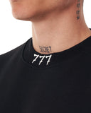 777' Oversized Designer Black Sweatshirt with 3D Rubber Printed (4)