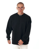 777' Oversized Designer Black Sweatshirt with 3D Rubber Printed (9)