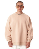 '777' Oversized Designer Beige Sweatshirt with 3D Rubber Printed (3)