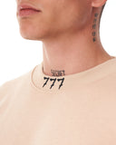 '777' Oversized Designer Beige Sweatshirt with 3D Rubber Printed (4)
