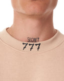 '777' Oversized Designer Beige Sweatshirt with 3D Rubber Printed (5)
