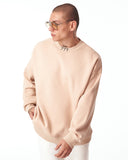 '777' Oversized Designer Beige Sweatshirt with 3D Rubber Printed (10)