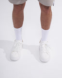 V-Harmony Men's White Shoes with Beige Suede Heel Tab (7)