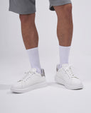 V-Harmony Men's White Shoes with Gray Suede Heel Tab (7)