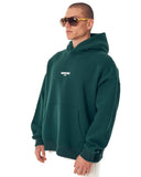 ‘’Slogan’’ Puff Printed Men’s Extra Oversized Green Hoodie (2)