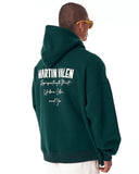 ‘’Slogan’’ Puff Printed Men’s Extra Oversized Green Hoodie (5)