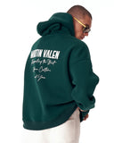 ‘’Slogan’’ Puff Printed Men’s Extra Oversized Green Hoodie (11)