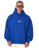 ‘’Slogan’’ Puff Printed Men’s Extra Oversized Blue Hoodie (3)
