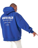 ‘’Slogan’’ Puff Printed Men’s Extra Oversized Blue Hoodie (12)