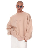 Butterfly Illusion Men's Oversized Beige Sweatshirt (3)