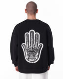 Fatima Martin Valen Designer Black Oversized Sweatshirt (4)