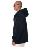 Men's Hook and Loop Oversized Cosy Hoodie in Black (6)