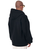 Men's Hook and Loop Oversized Cosy Hoodie in Black (7)