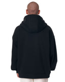 Men's Hook and Loop Oversized Cosy Hoodie in Black (8)