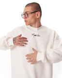 Ikigai Men's Oversized Martin Valen 3D Printed White Sweatshirt (8)