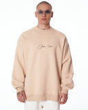 Signatura Martin Valen 3D Printed Oversized Beige Sweatshirt