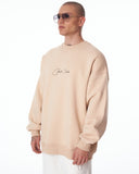 Signatura Martin Valen 3D Printed Oversized Beige Sweatshirt (2)
