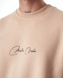 Signatura Martin Valen 3D Printed Oversized Beige Sweatshirt (6)