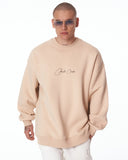 Signatura Martin Valen 3D Printed Oversized Beige Sweatshirt (7)