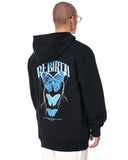 Rebirth Blue 3D Printed Oversized Black Hoodie (3)