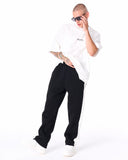 Street Style Black Sweatpants With White Stripes (9)