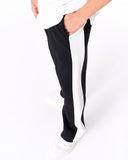 Street Style Black Sweatpants With White Stripes (8)