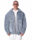 HOTS Martin Valen Men's Gray Plush Cardigan