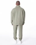 High Collar Half Zip Khaki Tracksuit (4)