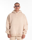 Insignio 3D Designer Embroidery Oversized Hoodie Tracksuit in Beige (2)