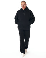 Survêtement à Capuche Oversize Noir Insignio avec Broderie 3D Designer