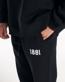1881 Designer 3D Embroidery Oversized Black Sweatshirt Tracksuit (5)