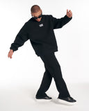 1881 Designer 3D Embroidery Oversized Black Sweatshirt Tracksuit (9)