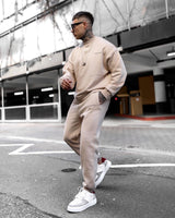 Ensemble Survêtement Sweatshirt Beige Oversize Designer
