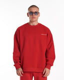 Designer Oversized Red Sweatshirt Tracksuit Set (6)
