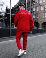 Designer Ensemble Survêtement Sweatshirt Rouge Oversize