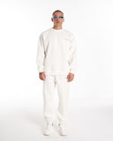 Designer Oversized White Sweatshirt Tracksuit Set (3)