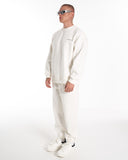 Designer Oversized White Sweatshirt Tracksuit Set (4)