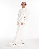 Designer Oversized White Sweatshirt Tracksuit Set (10)