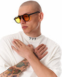 ‘777’ Men’s Oversized White Designer T-shirt with 3D Print Detail (7)