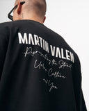 "Slogan" Men’s Oversized Printed Designer T-shirt in Black (2)