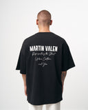 "Slogan" Men’s Oversized Printed Designer T-shirt in Black (7)