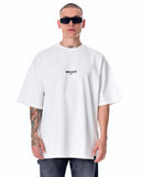 ‘’Slogan’’ Men’s Oversized Printed Designer T-shirt in White
