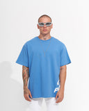‘’Perspective’’ Men’s Oversized Puff Printed Designer T-shirt in Blue (2)