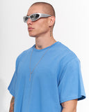 ‘’Perspective’’ Men’s Oversized Puff Printed Designer T-shirt in Blue (4)