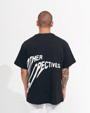 "Perspective" Men’s Oversized Puff Printed Designer T-shirt in Black (7)