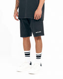Men's Oversized Vintage Washed 3D Printed Black Shorts (2)